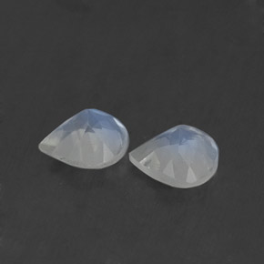 Pedras preciosas de pedra da lua arco-íris branco natural de  ct, formato de pêra, transparente