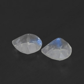 Pedras preciosas de pedra da lua arco-íris branco natural de  ct, formato de pêra, transparente