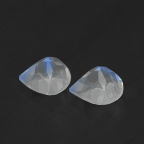 Pedras preciosas de pedra da lua arco-íris branco natural de  ct, formato de pêra, transparente