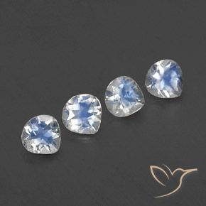 Pedras preciosas de Pedra da Lua Arco-Íris Branco azulado natural de 1.51 ct, Formato de pêra, Transparente