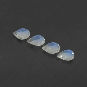 Pedras preciosas de pedra da lua arco-íris branco natural de  ct, formato de pêra, transparente