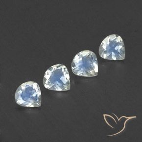 Pedras preciosas de Pedra da Lua Arco-Íris Branco azulado natural de 1.33 ct, Formato de pêra, Transparente