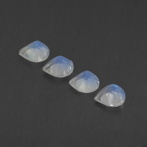 Pedras preciosas de pedra da lua arco-íris branco natural de  ct, formato de pêra, transparente