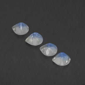 Pedras preciosas de pedra da lua arco-íris branco natural de  ct, formato de pêra, transparente