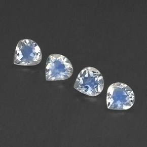 Pedras preciosas de pedra da lua arco-íris branco natural de 1,39 ct, formato de pêra, transparente