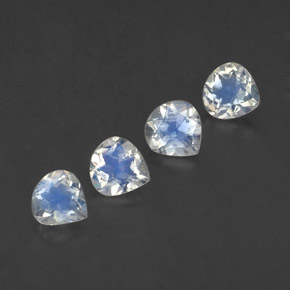 Pedras preciosas de pedra da lua arco-íris branco natural de 1,47 ct, formato de pêra, transparente