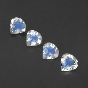 Pedras preciosas de pedra da lua arco-íris branco natural de 1,30 ct, formato de pêra, transparente
