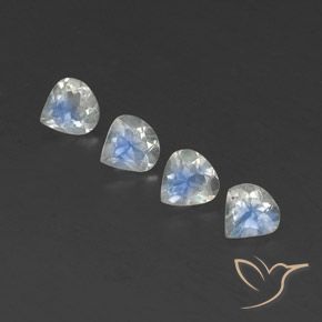 1.56ctw Natural Branco azulado Pedra da Lua Arco-Íris, Formato de pêra, Transparente