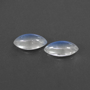 Pedras preciosas de pedra da lua arco-íris branco natural de  ct, marquise, transparente