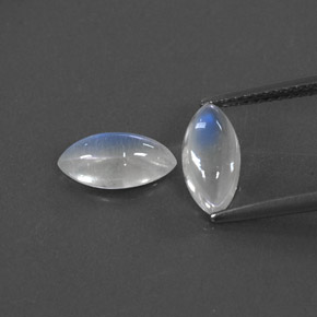 Pedras preciosas de pedra da lua arco-íris branco natural de  ct, marquise, transparente