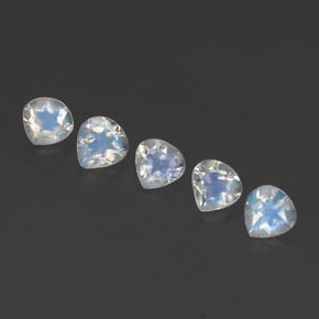 Pedras preciosas de pedra da lua arco-íris branco natural de 1,39 ct, formato de pêra, transparente