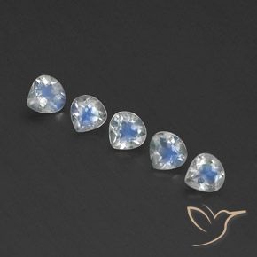 Pedras preciosas de Pedra da Lua Arco-Íris Branco azulado natural de 1.52 ct, Formato de pêra, Transparente