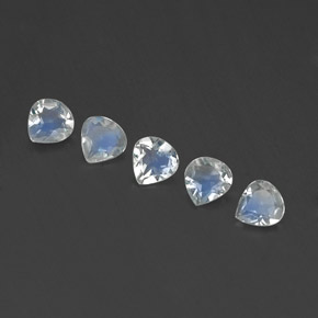 Pedras preciosas de pedra da lua arco-íris branco natural de 1,17 ct, formato de pêra, transparente