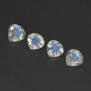 Pedras preciosas de pedra da lua arco-íris branco natural de 1,30 ct, formato de pêra, transparente