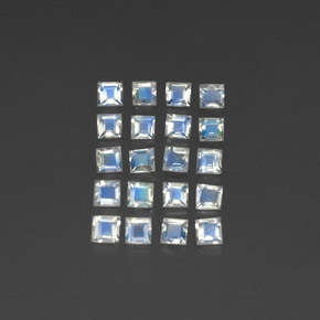 Pedras preciosas de pedra da lua arco-íris branco natural de 1,99 ct, transparente, transparente/translúcido