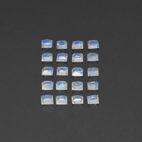 Pedras preciosas de pedra da lua arco-íris branco natural de 1,99 ct, transparente, transparente/translúcido