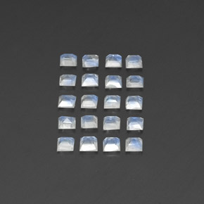 Pedras preciosas de pedra da lua arco-íris branco natural de 2,24 ct, transparente, transparente/translúcido