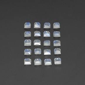 Pedras preciosas de pedra da lua arco-íris branco natural de 2,60 ct, transparente, transparente/translúcido