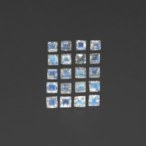 Pedras preciosas de pedra da lua arco-íris branco natural de 2,68 ct, transparente, transparente/translúcido