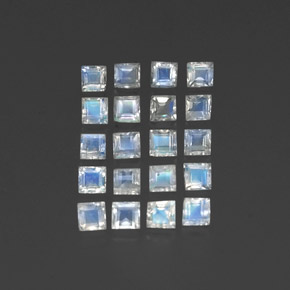 Pedras preciosas de pedra da lua arco-íris branco natural de 2,68 ct, transparente, transparente/translúcido