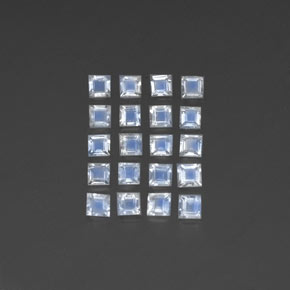 Pedras preciosas de pedra da lua arco-íris branco natural de 2,44 ct, transparente, transparente/translúcido