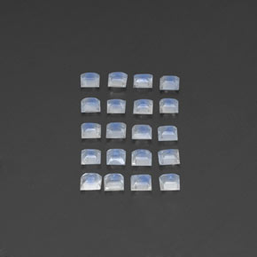 Pedras preciosas de pedra da lua arco-íris branco natural de 2,44 ct, transparente, transparente/translúcido