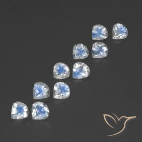 Pedras preciosas de Pedra da Lua Arco-Íris Branco azulado natural de 3.31 ct, Formato de pêra, Transparente