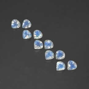Pedras preciosas de pedra da lua arco-íris branco natural de  ct, formato de pêra, transparente