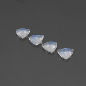 Pedras preciosas de pedra da lua arco-íris branco natural de  ct, trillion, transparente