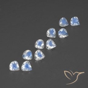 Pedras preciosas de Pedra da Lua Arco-Íris Branco azulado natural de 3.18 ct, Formato de pêra, Transparente
