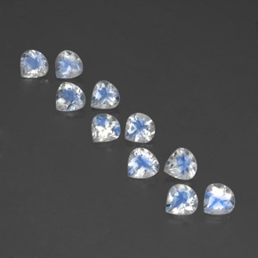Pedras preciosas de pedra da lua arco-íris branco natural de 3,85 ct, formato de pêra, transparente