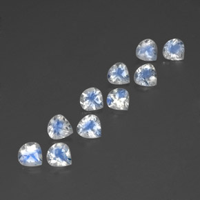 Pedras preciosas de pedra da lua arco-íris branco natural de 3,85 ct, formato de pêra, transparente