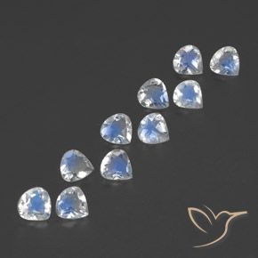 Pedras preciosas de Pedra da Lua Arco-Íris Branco azulado natural de 2.82 ct, Formato de pêra, Transparente