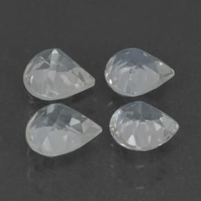 Pedras preciosas de pedra da lua arco-íris branco natural de 1,45 ct, formato de pêra, transparente