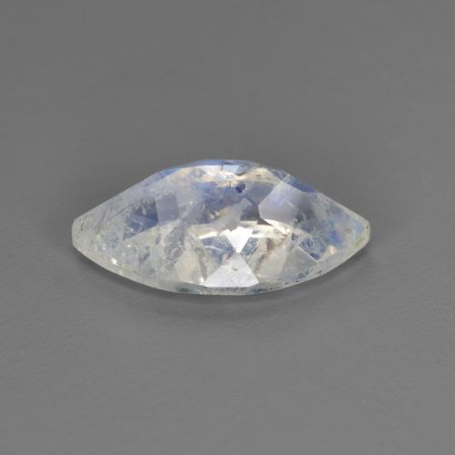 Pedra da lua arco-íris branco natural 1,85ct, marquise, transparente