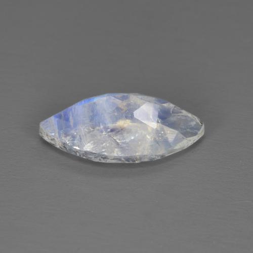 Pedra da lua arco-íris branco natural 1,79ct, marquise, transparente