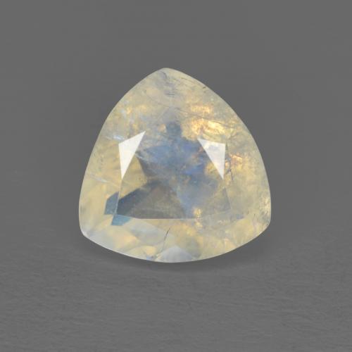 Pedra da lua arco-íris branco natural 1,43ct, trillion, transparente