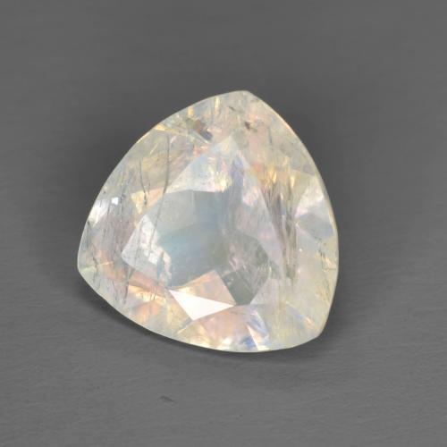 Pedra da Lua Arco-íris Branco multicor Natural 1.96ct, Trilhão, Transparente