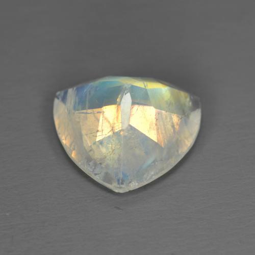 Pedra da Lua Arco-íris Branco multicor Natural 1.96ct, Trilhão, Transparente