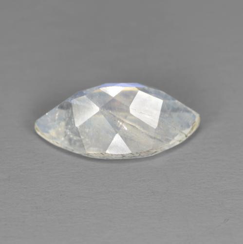 Pedra da lua arco-íris branco natural 2,62ct, marquise, translúcido