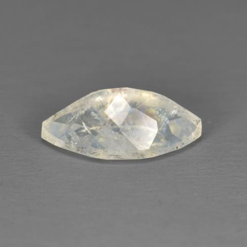 Pedra da lua arco-íris branco natural 1,73ct, marquise, translúcido