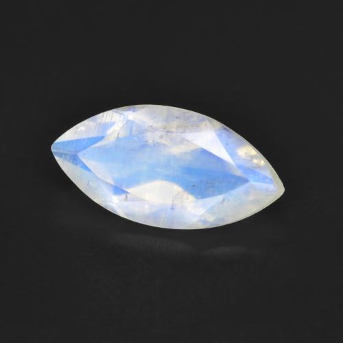 Pedra da lua arco-íris branco natural 2,52ct, marquise, transparente