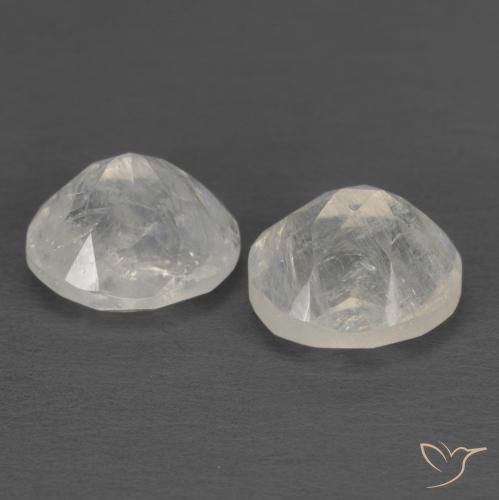 Pedras preciosas de Pedra da Lua Arco-Íris Branco azulado natural de 2.43 ct, oval, Translúcido
