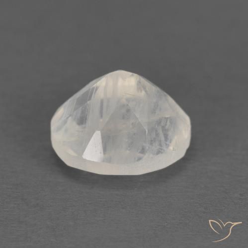 Pedra da Lua Arco-Íris Branco azulado Natural 1.21ct, oval, Transparente