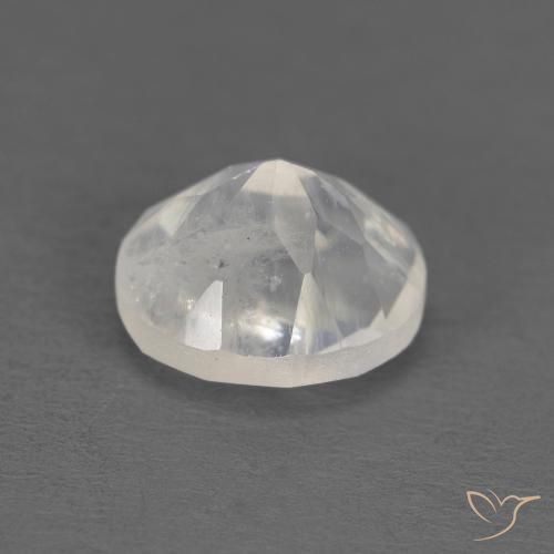 Pedra da Lua Arco-Íris Branco azulado Natural 1.21ct, oval, Transparente