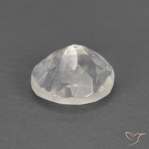 Pedra da Lua Arco-Íris Branco azulado Natural 1.09ct, oval, Transparente