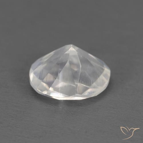 Pedra da Lua Arco-Íris Branco azulado Natural 1.02ct, oval, Transparente