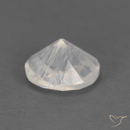 Pedra da Lua Arco-Íris Branco azulado Natural 1.04ct, oval, Transparente