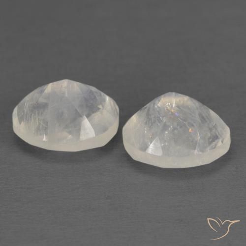 Pedras preciosas de Pedra da Lua Arco-Íris Branco azulado natural de 2.39 ct, oval, Transparente