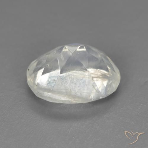 Pedra da Lua Arco-Íris Branco azulado Natural 2.71ct, oval, Transparente